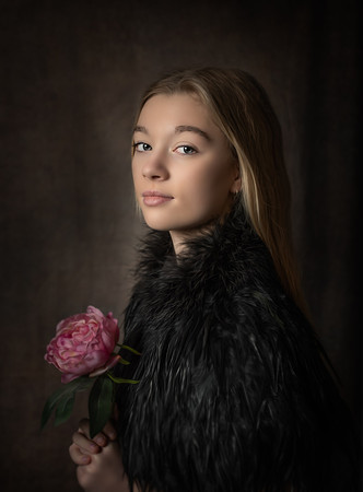 Bella Pink Flower and Feathers